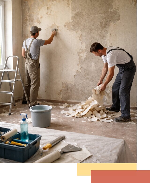 Снятие старых обоев в Сатке быстро и качественно