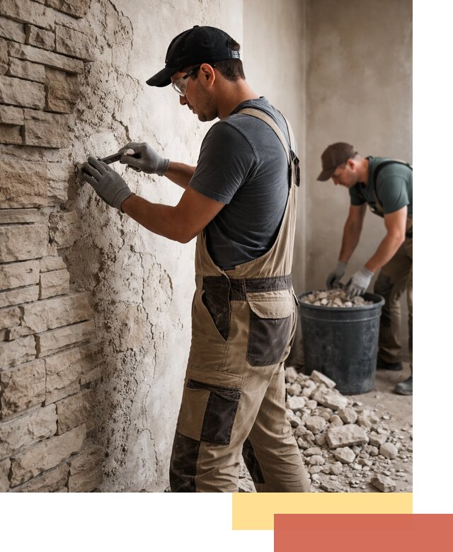 Демонтаж декоративного камня в Сатке профессионально и безопасно