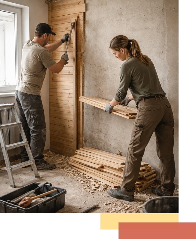 Демонтаж вагонки со стен в Сатке — профессиональный демонтаж