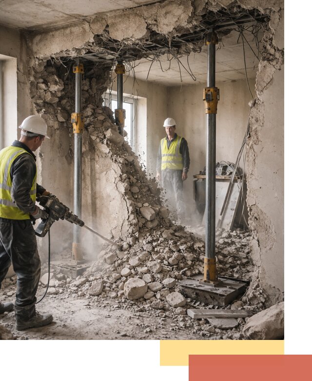 Снос несущих стен в Сатке с гарантией безопасности и качества