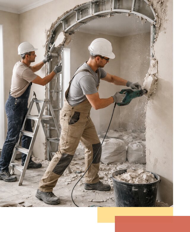 Демонтаж гипсокартонной арки в Сатке быстро и аккуратно