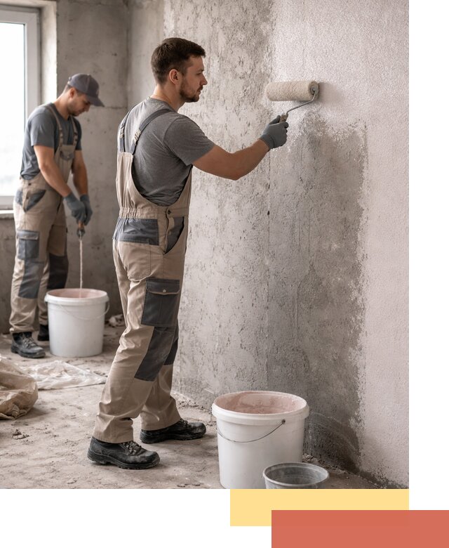 Нанесение бетоноконтакта на стены в Сатке для последующей отделки