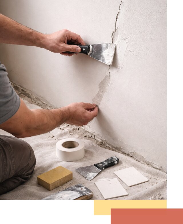 Заделка трещин и сколов в стенах и потолках в Сатке
