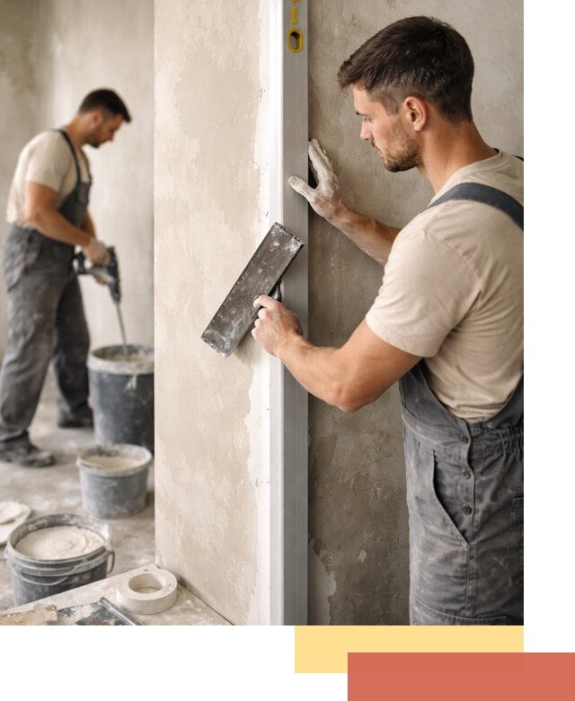 Выведение углов стен в Сатке: монтаж и оштукатуривание