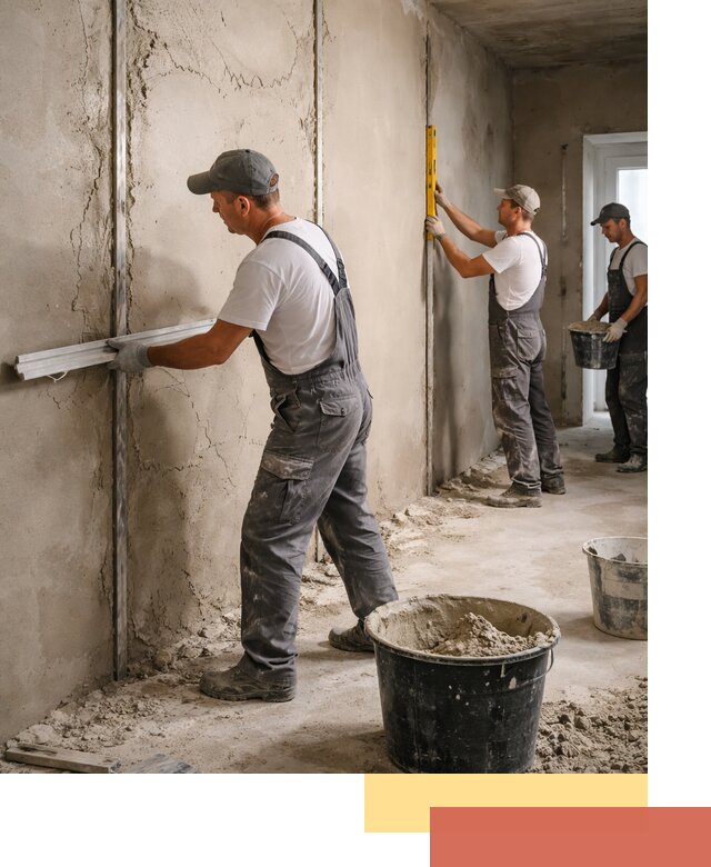 Штукатурка стен по маякам в Сатке — точная и ровная поверхность