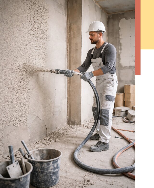 Машинная штукатурка стен в Сатке под ключ от 6724 руб./м2 | ОТДЕЛОЧНИК-Стк