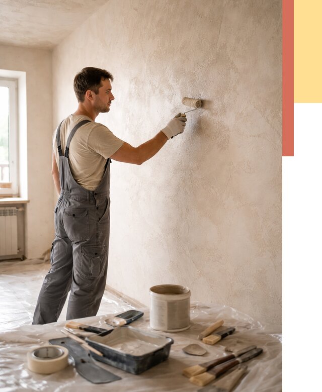 Нанесение лессирующей краски по декоративке в Сатке от 1810 руб. | ОТДЕЛОЧНИК-Стк