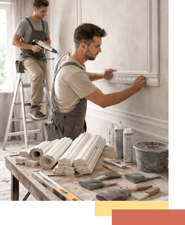 Монтаж лепнины на стены в Сатке профессионально и качественно