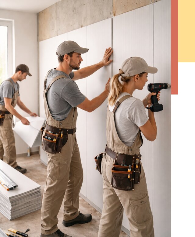 Монтаж ПВХ панелей на стены в Сатке от 465 руб/м2 — быстро и недорого | ОТДЕЛОЧНИК-Стк