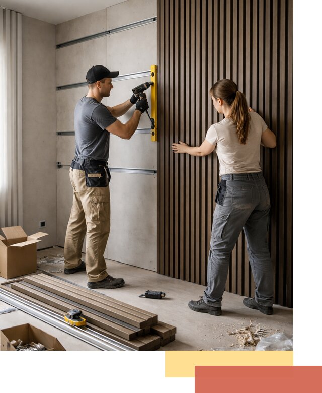 Монтаж реечных панелей на стены в Сатке