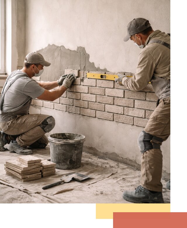 Монтаж декоративного кирпича профессионально в Сатке