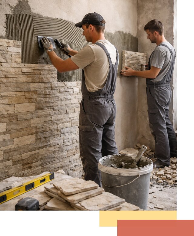 Монтаж искусственного камня в Сатке — облицовка стен и фасадов