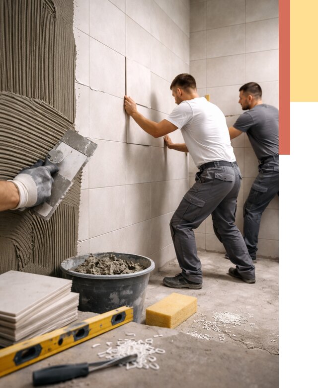 Укладка плитки на стены в Сатке от 879 руб. — качественно и недорого | ОТДЕЛОЧНИК-Стк