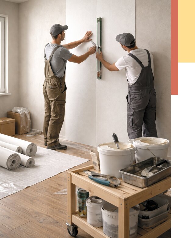 Поклейка стеклообоев в Сатке от 6724 руб. за м2 — быстро и недорого | ОТДЕЛОЧНИК-Стк