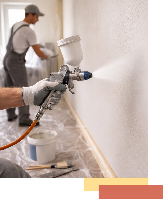 Покраска стен краскопультом в Сатке быстро и качественно