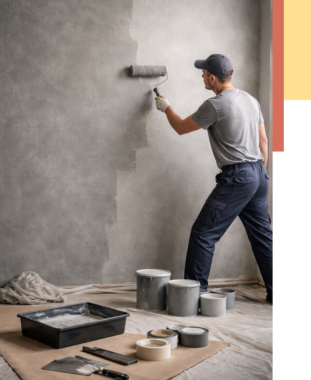 Покраска стен под бетон в Сатке от 672 руб. за м2 — быстро и недорого | ОТДЕЛОЧНИК-Стк