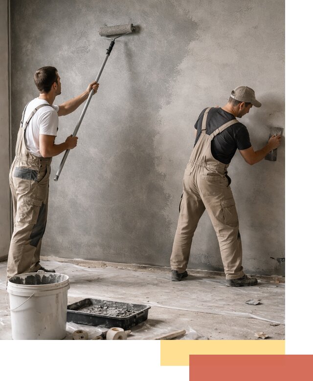 Покраска стен под бетон в Сатке профессионально и недорого