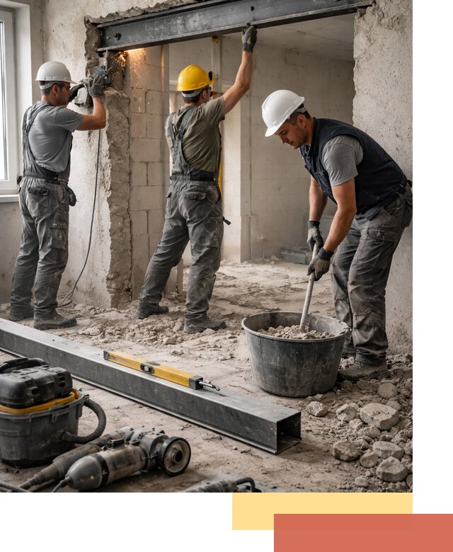 Создание проемов в стенах и несущих конструкциях в Сатке