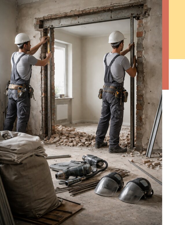 Расширение дверного проема в Сатке от 12930 руб. под ключ | ОТДЕЛОЧНИК-Стк