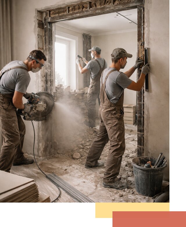 Расширение дверного проема под установку новой двери в Сатке