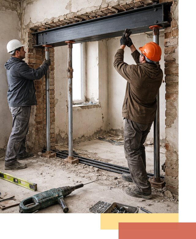 Усиление проема в стене в Сатке для расширения и безопасности