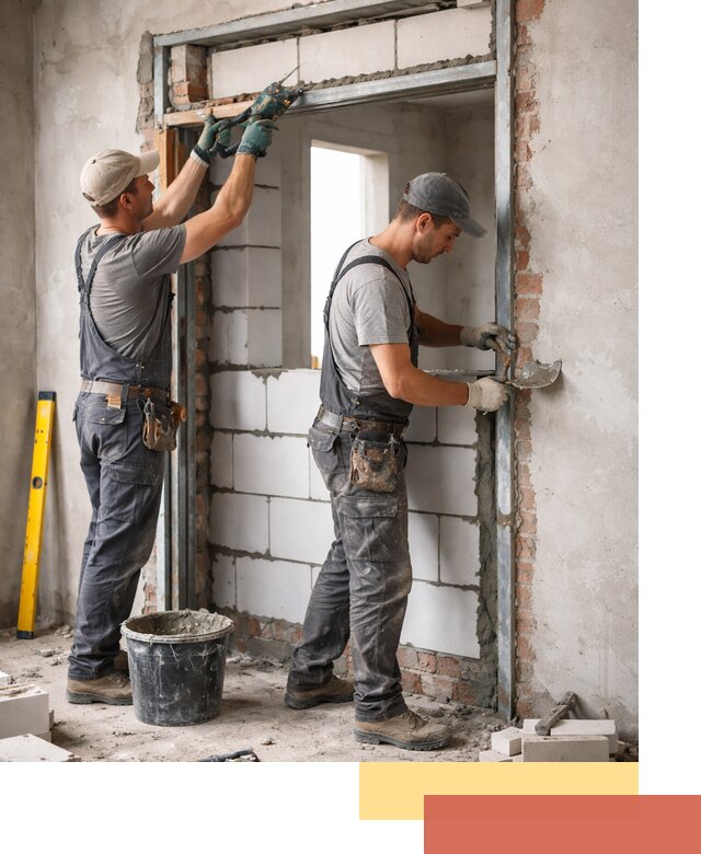 Закладка дверного проема под ключ в Сатке: демонтаж, монтаж, отделка