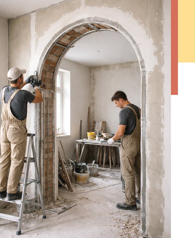 Устройство арочного проема в Сатке от 9827 руб. под ключ — быстро и недорого | ОТДЕЛОЧНИК-Стк