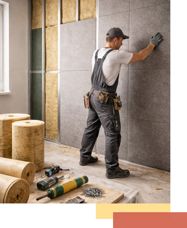 Профессиональная шумоизоляция стен в Сатке для квартиры и офиса