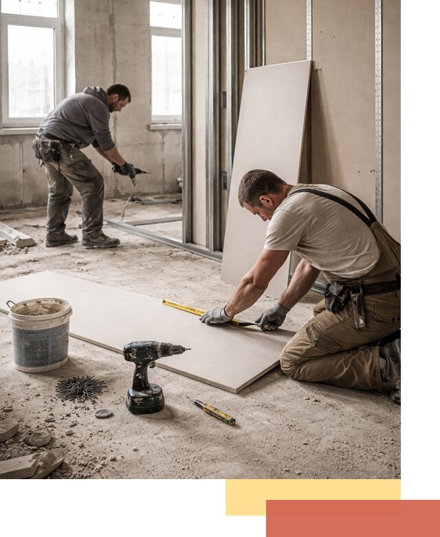 Кладка перегородок из ПГП под ключ в Сатке