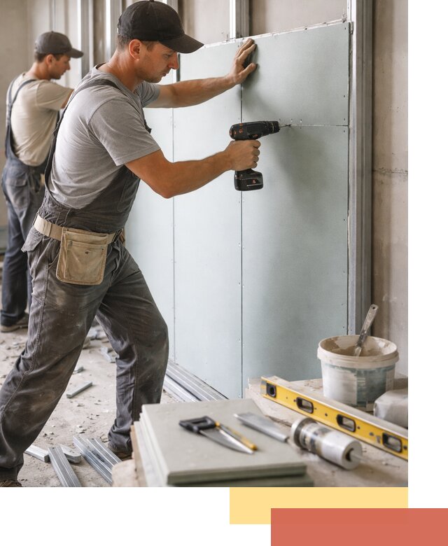 Кладка влагостойких перегородок ПГП в Сатке