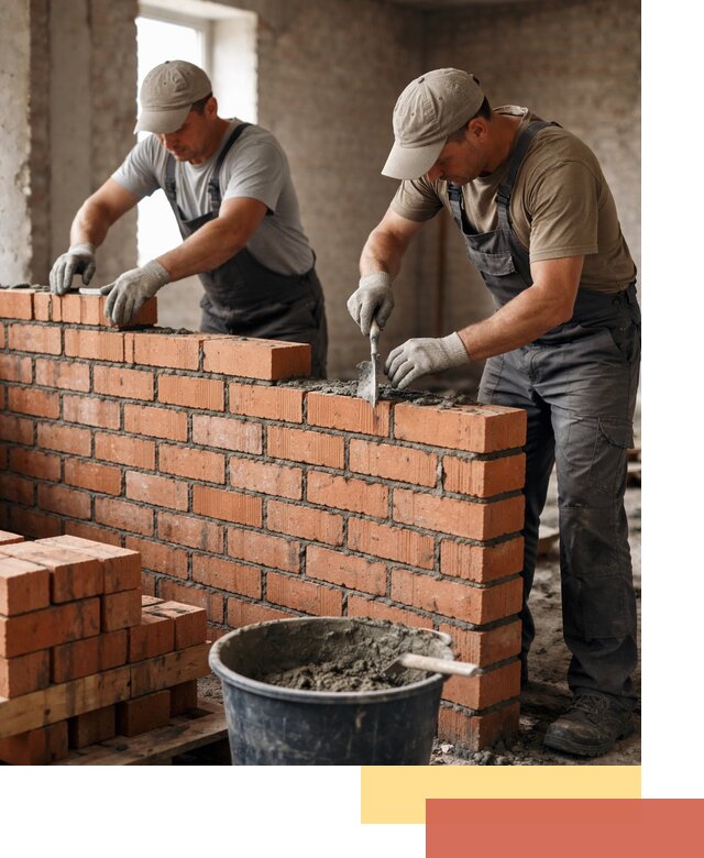 Кладка кирпичных перегородок под ключ в Сатке