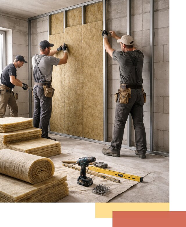 Шумоизоляция перегородок из блоков в Сатке — монтаж и защита шумоизоляцией