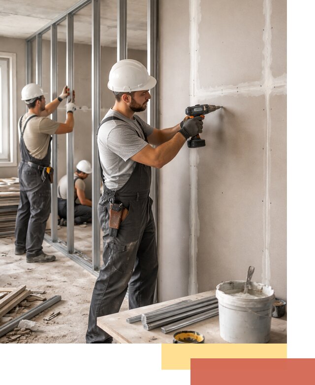 Перегородки из огнестойкого гипсокартона в Сатке под ключ