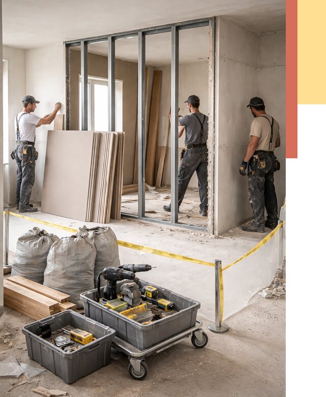 Перенос гипсокартонной перегородки в Сатке под ключ от 4655 руб. | Демонтаж и монтаж – ОТДЕЛОЧНИК-Стк