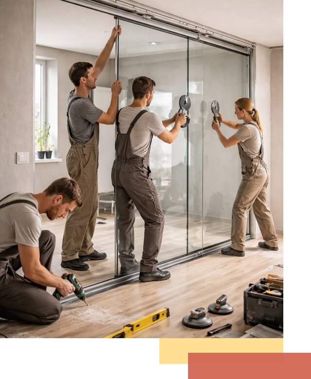 Изготовление стеклянных перегородок на заказ в Сатке