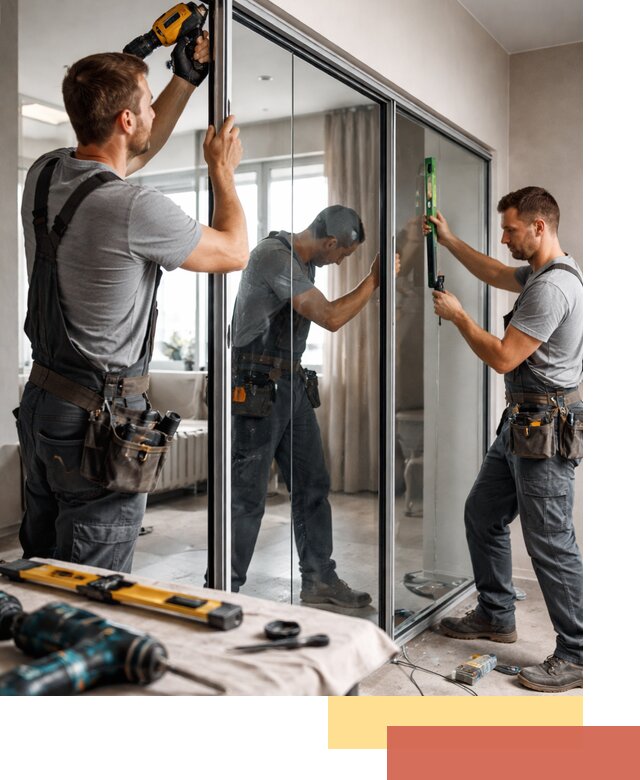 Каркасные стеклянные перегородки под ключ в Сатке