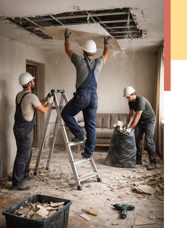 Демонтаж гипсокартонного потолка в Сатке от 434 руб. за м2 — ОТДЕЛОЧНИК-Стк