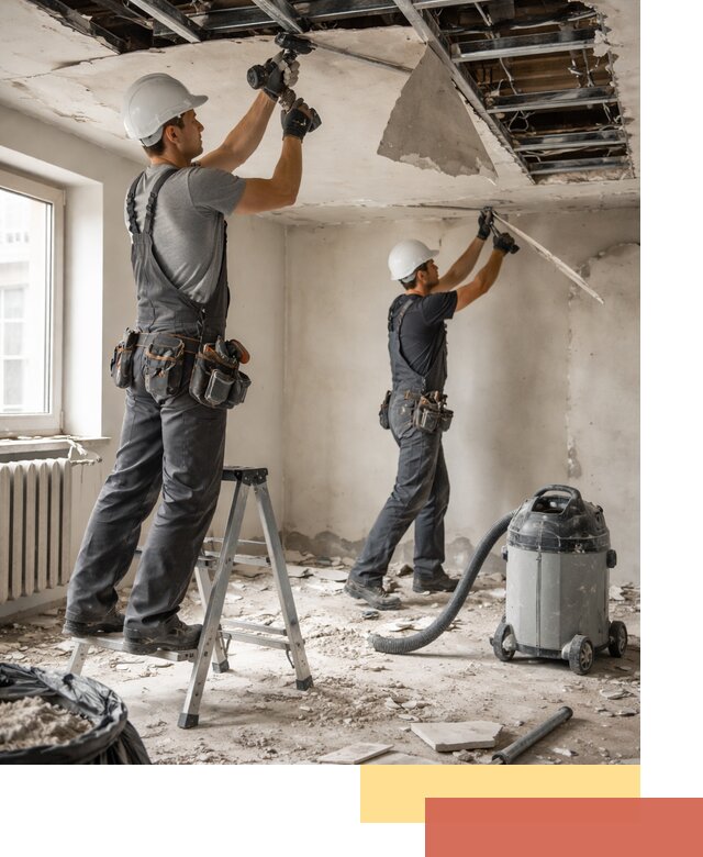 Демонтаж гипсокартонного потолка в Сатке быстро и аккуратно