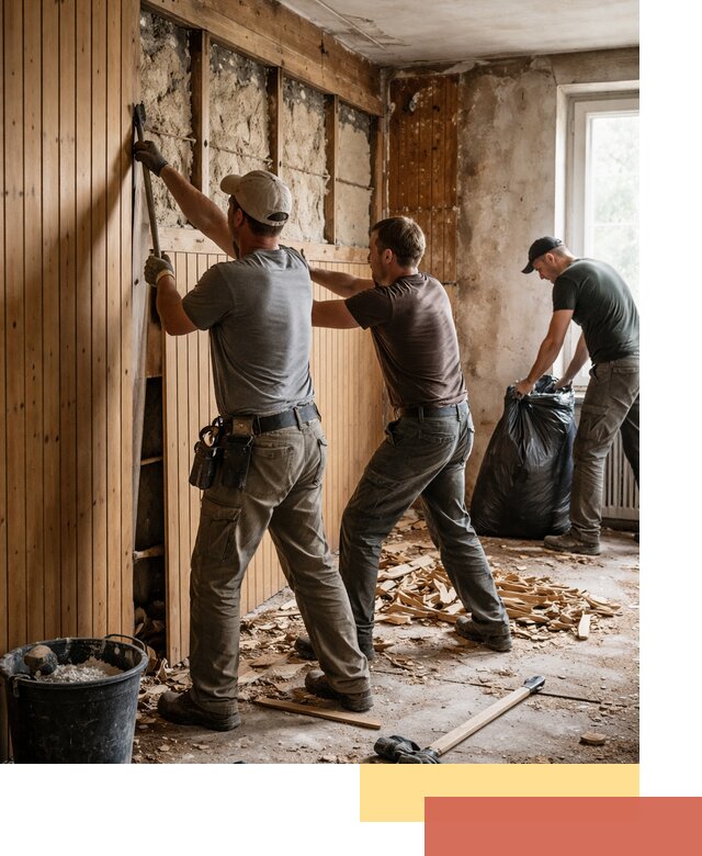 Демонтаж вагонки и вывоз материалов в Сатке