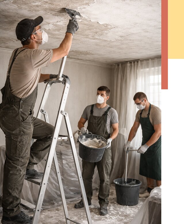 Удаление побелки с потолка в Сатке от 2586 руб. быстро и недорого | ОТДЕЛОЧНИК-Стк