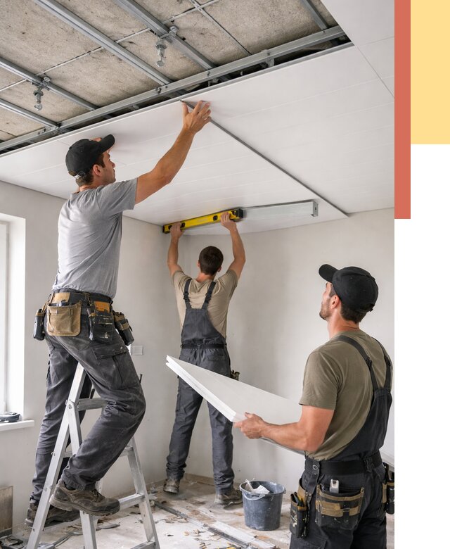 Монтаж потолка из ПВХ панелей в Сатке от 3620 руб./м2 — быстро и недорого | ОТДЕЛОЧНИК-Стк