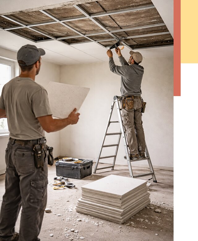 Замена плит подвесного потолка в Сатке от 1810 руб. быстро и недорого | ОТДЕЛОЧНИК-Стк
