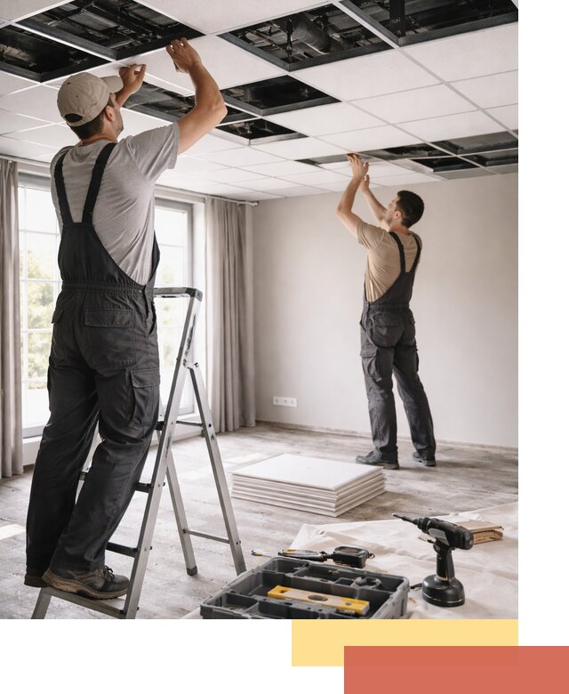 Замена плит подвесного потолка в Сатке быстро и качественно