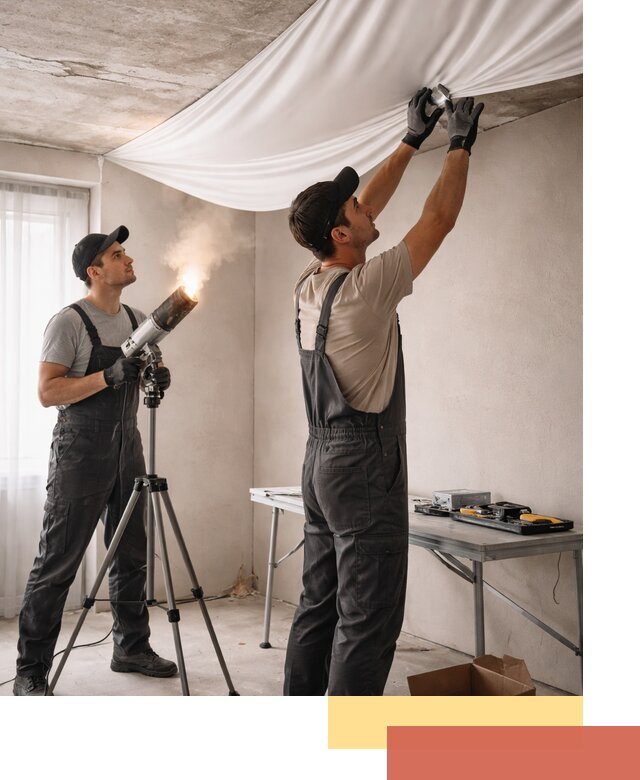 Установка натяжного потолка под ключ в Сатке