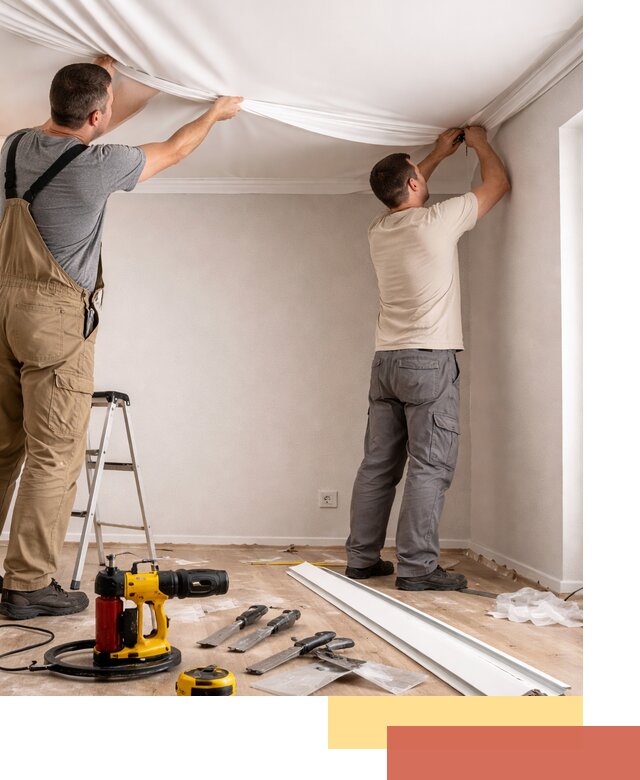 Монтаж ПВХ натяжного потолка в Сатке качественно и быстро