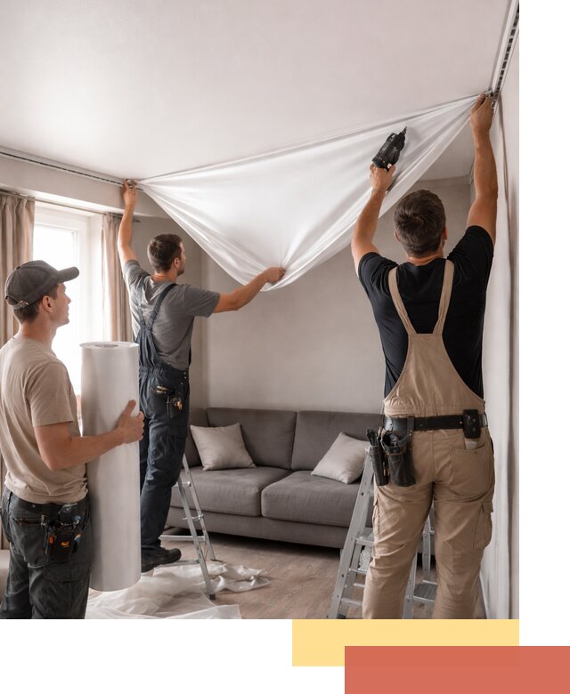 Монтаж сатинового натяжного потолка в Сатке качественно и быстро