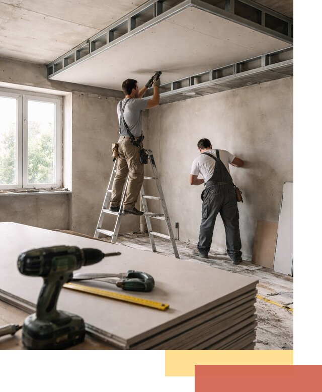 Двухуровневый потолок из гипсокартона в Сатке