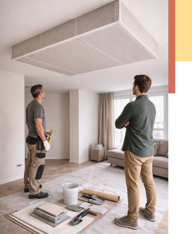 Короб на потолке из гипсокартона в Сатке от 2276 руб. — монтаж и услуги под ключ | ОТДЕЛОЧНИК-Стк