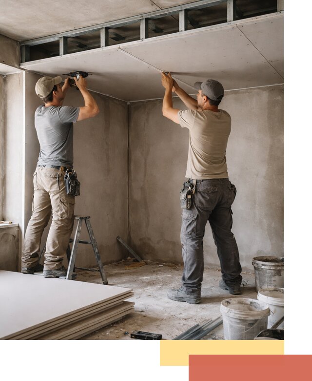 Короб из гипсокартона на потолке под ключ в Сатке