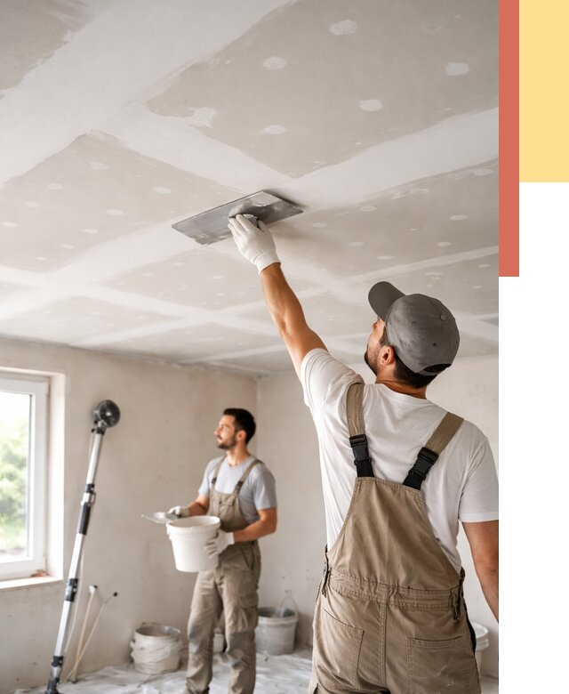 Шпаклевка потолка из гипсокартона в Сатке от 3310 руб./м2 — услуги под ключ | ОТДЕЛОЧНИК-Стк